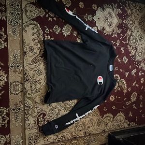 Black Champion long sleeve tee in a size small.